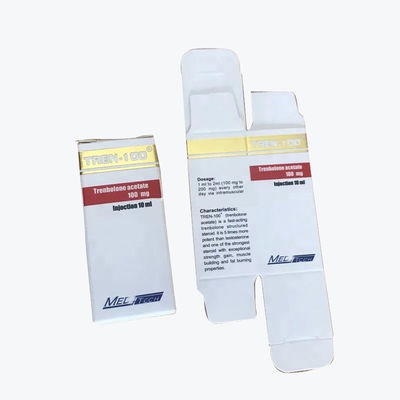 กล่องบรรจุภัณฑ์ฟอยล์สีทองกว้าง 26 มม. กันน้ำสี CMYK สำหรับ Vial
