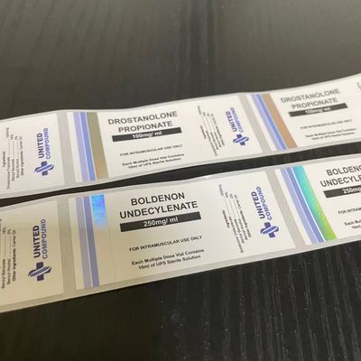ISO9001 PMS สี 26 มม. ความยาว 30 มล. ฉลากขวดด้วยการพิมพ์ฟอยล์สีเงิน