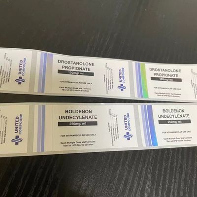 ISO9001 PMS สี 26 มม. ความยาว 30 มล. ฉลากขวดด้วยการพิมพ์ฟอยล์สีเงิน