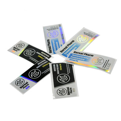 กาวที่แข็งแรง 25x60mm โฮโลแกรม 10ml Vial Labels สำหรับ Primobolan 100mg / Ml