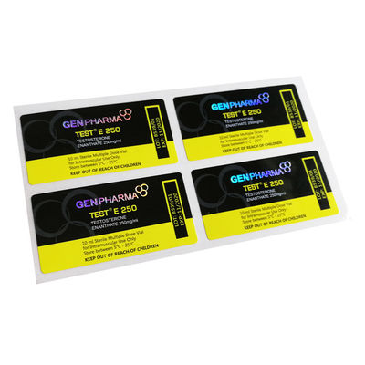 กาวตนเองสีเงินเคลือบเงาลามิเนต 10ml Vial Labels 30mm Widthmm