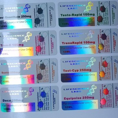 ฉลากขวดยา OEM, สติ๊กเกอร์โฮโลแกรมความปลอดภัยกระดาษ 80 แกรม