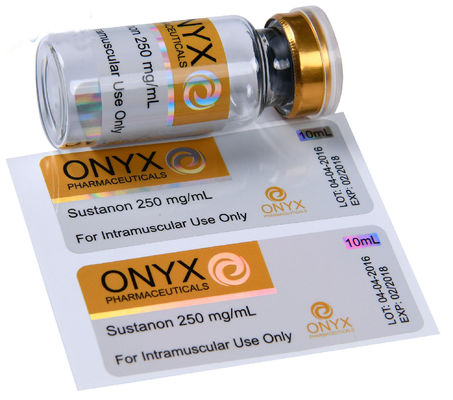 ฉลากขวดยา OEM, สติ๊กเกอร์โฮโลแกรมความปลอดภัยกระดาษ 80 แกรม