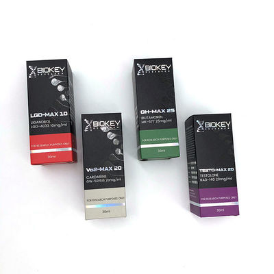 กระดาษอาร์ต 350 แกรม 10 มล. กล่องบรรจุภัณฑ์ขวดสี Pantone สำหรับยา
