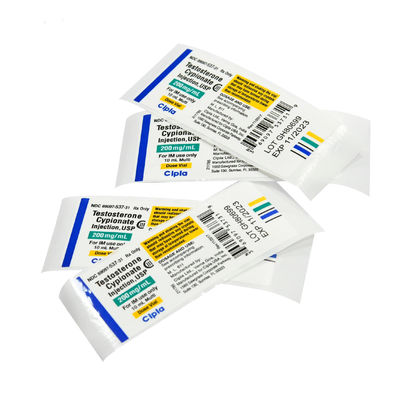 ฉลากขวดต่อต้านปลอม 15ml, ฉลากขวดกันน้ำสี PMS
