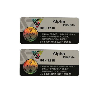 เคลือบเงาด้าน 5ml ฉลากขวด 18x42mm Hologram Seal Sticker Seal