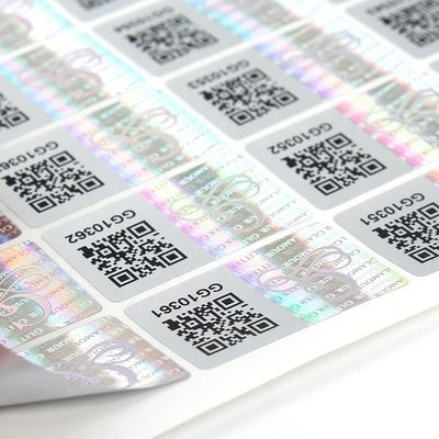 3D Anti Fake Hologram Vial Label กาวที่แข็งแรงสำหรับกล่องซีล