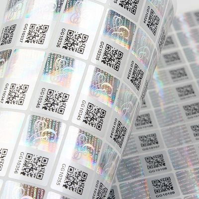 3D Anti Fake Hologram Vial Label กาวที่แข็งแรงสำหรับกล่องซีล