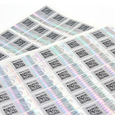 3D Anti Fake Hologram Vial Label กาวที่แข็งแรงสำหรับกล่องซีล