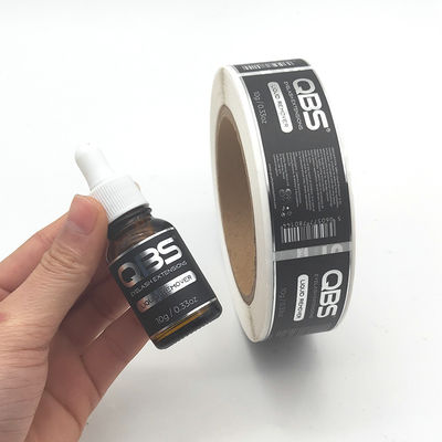 ขวดน้ำหอมความกว้าง 8 ซม. สติกเกอร์ฟอยล์สีทองส่วนบุคคลพร้อมการพิมพ์ UV เฉพาะจุด