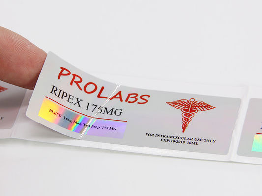 การพิมพ์ฟอยล์สีทอง ISO ฉลากขวดขนาด 10 มล. กาวเหนียวเหนียวสำหรับ Trenbolone Acetate