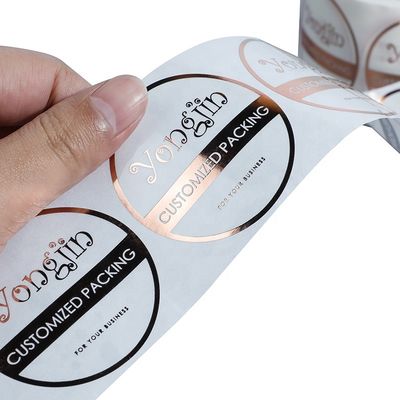 BOPP Hot Stamping สติ๊กเกอร์ฟอยล์สีทอง, สติ๊กเกอร์ใสฟอยล์สีทอง OEM