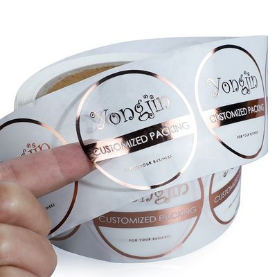 BOPP Hot Stamping สติ๊กเกอร์ฟอยล์สีทอง, สติ๊กเกอร์ใสฟอยล์สีทอง OEM
