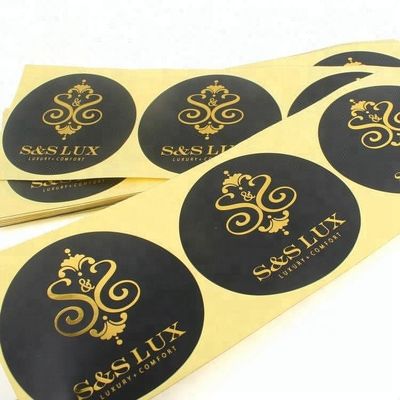 สติ๊กเกอร์ฟอยล์สีทองขนาดเส้นผ่านศูนย์กลาง 5 ซม. ทนต่อสภาพอากาศ UL ได้รับการอนุมัติ