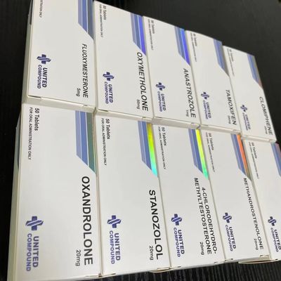 Winstrol แท็บเล็ตการพิมพ์กล่องกระดาษ, ปั๊มฟอยล์สีเงินนูนกล่องยายา