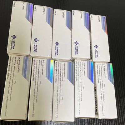 Winstrol แท็บเล็ตการพิมพ์กล่องกระดาษ, ปั๊มฟอยล์สีเงินนูนกล่องยายา